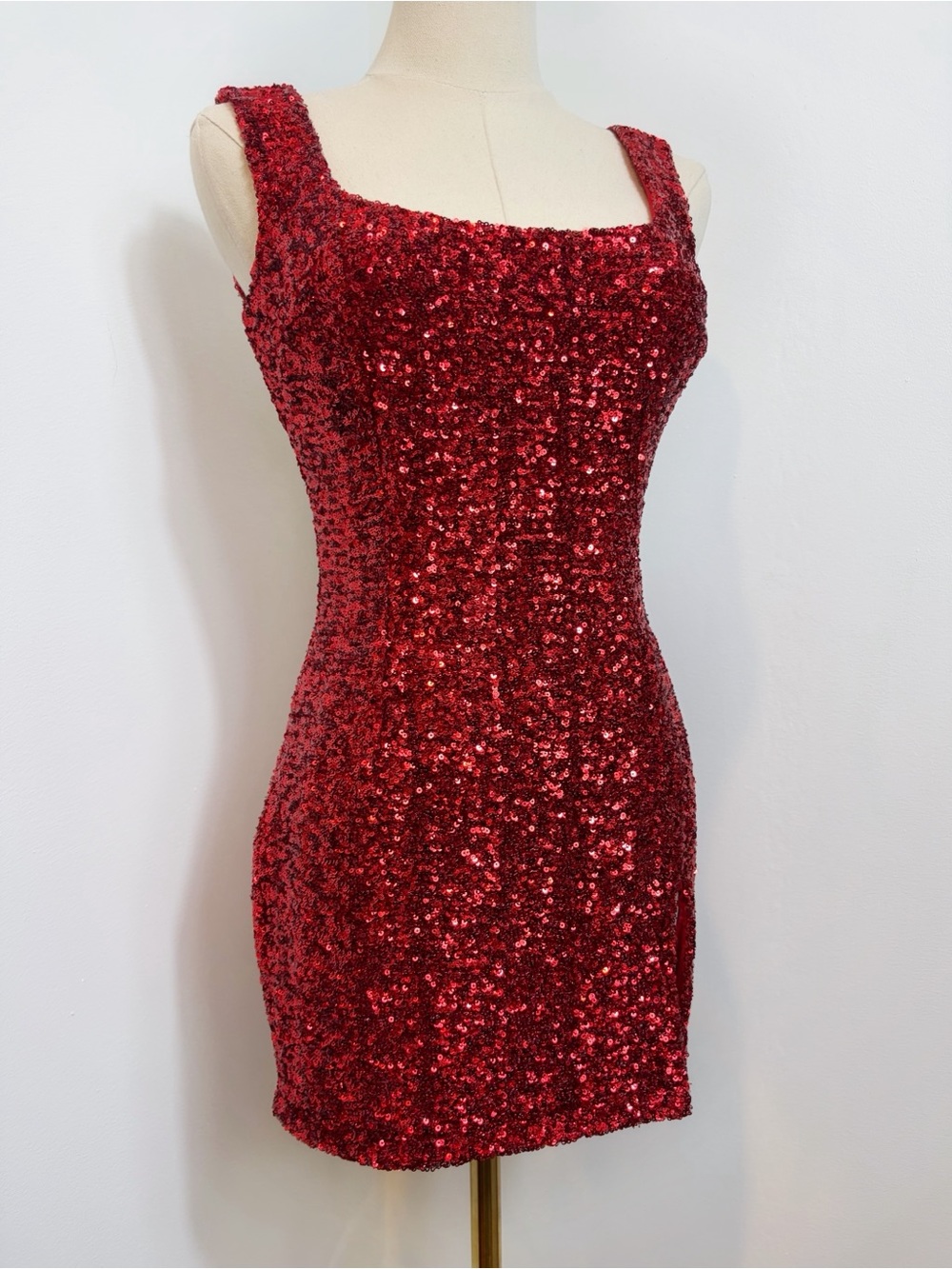 Sorelle UK Ruby Red Sequin Jayce Mini Dress NEW